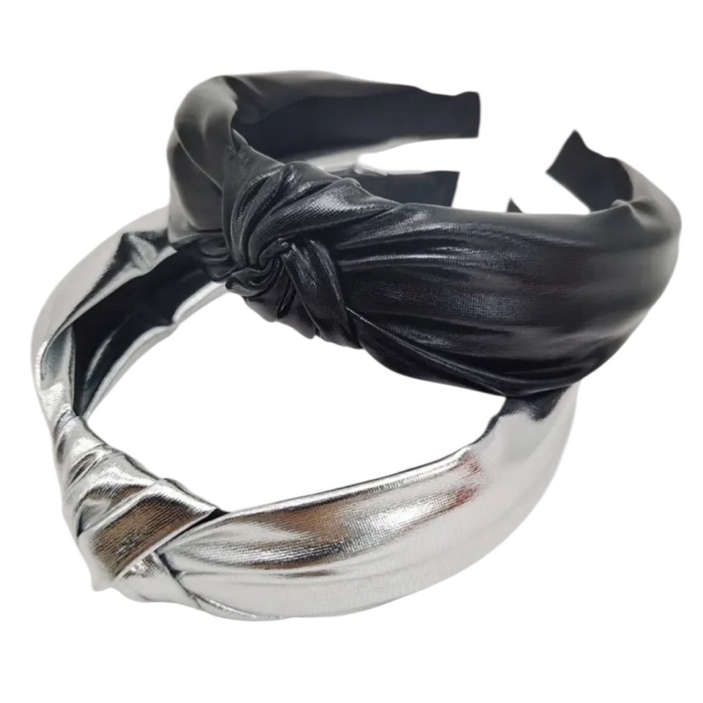 Metallic Faux Leather Headbands
